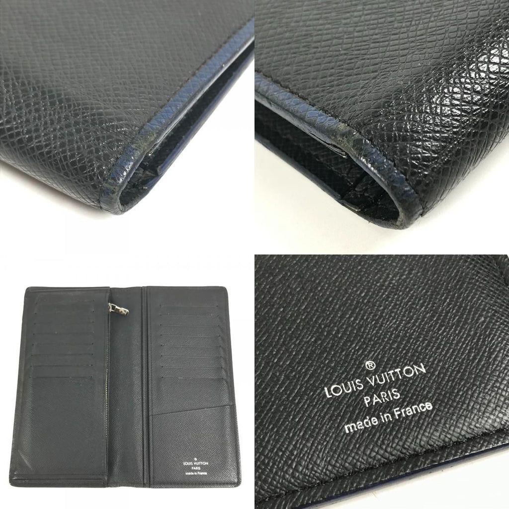Louis Vuitton Wallet Portefeuille Brazza Taiga Leather Black — view 7