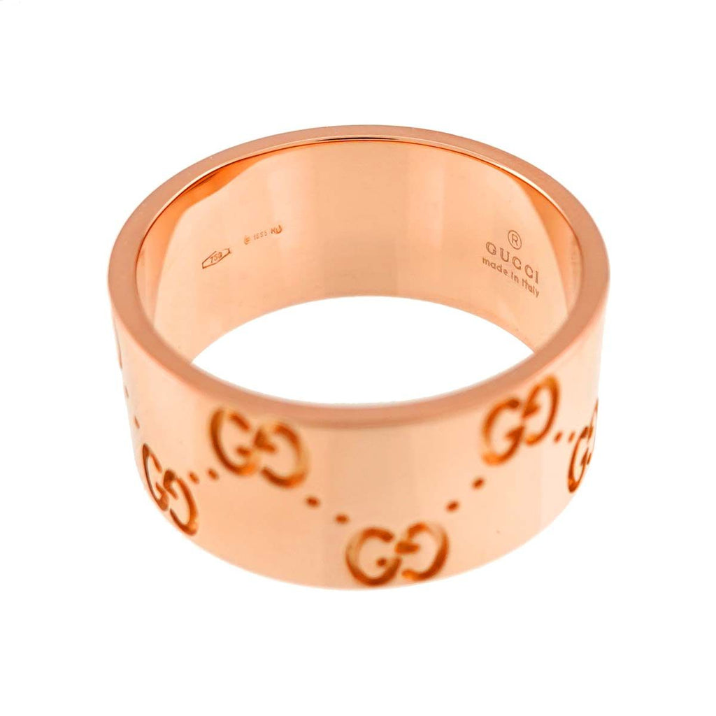 Gucci Icon Wide Ring 18k Pink Gold 750 — view 4