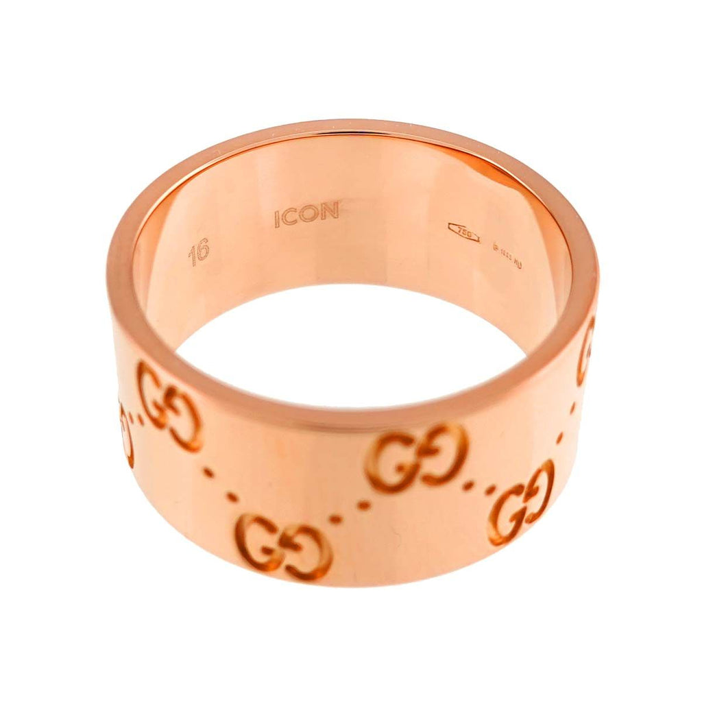 Gucci Icon Wide Ring 18k Pink Gold 750 — view 3