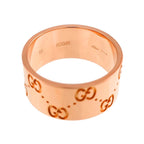 Gucci Icon Wide Ring 18k Pink Gold 750 — view 3