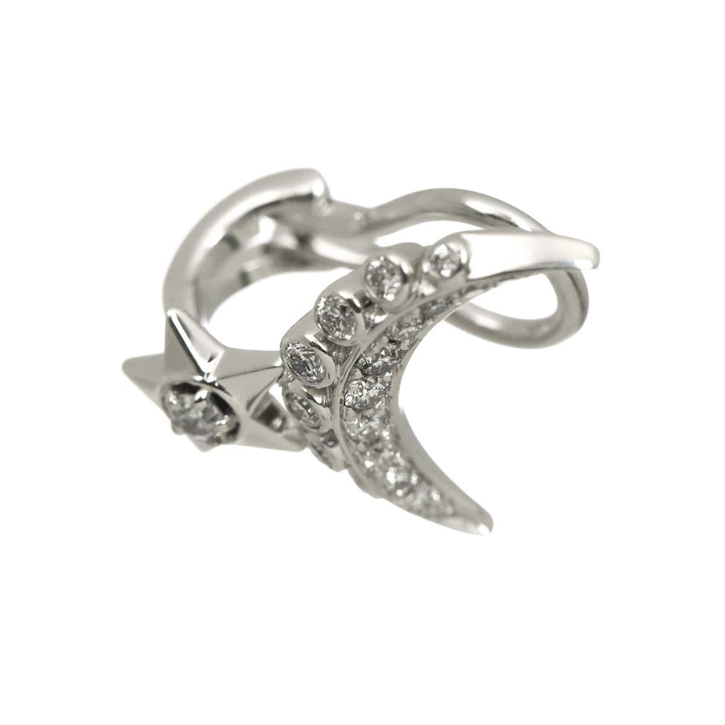 Chanel Comet Diamond Single Earrings 18K White Gold 750 Star Only One Side — view 3