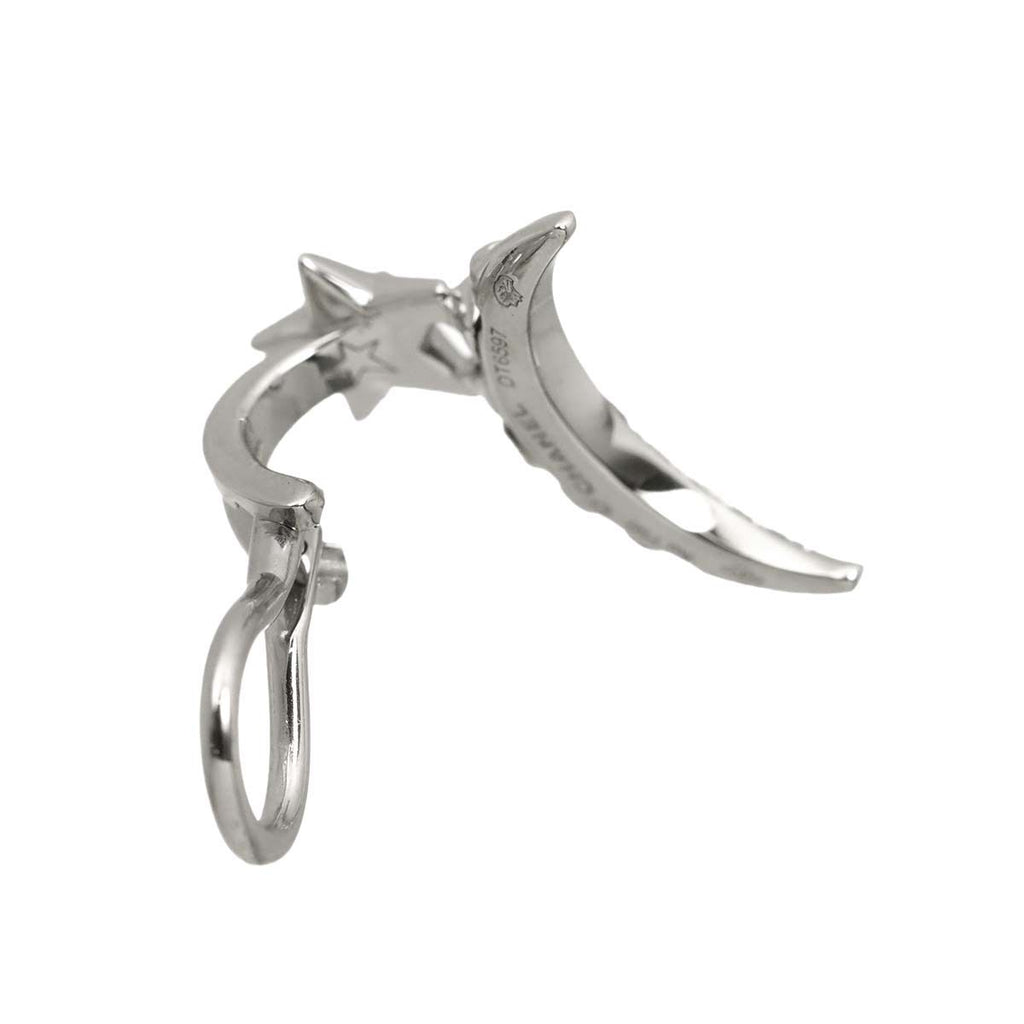 Chanel Comet Diamond Single Earrings 18K White Gold 750 Star Only One Side — view 4