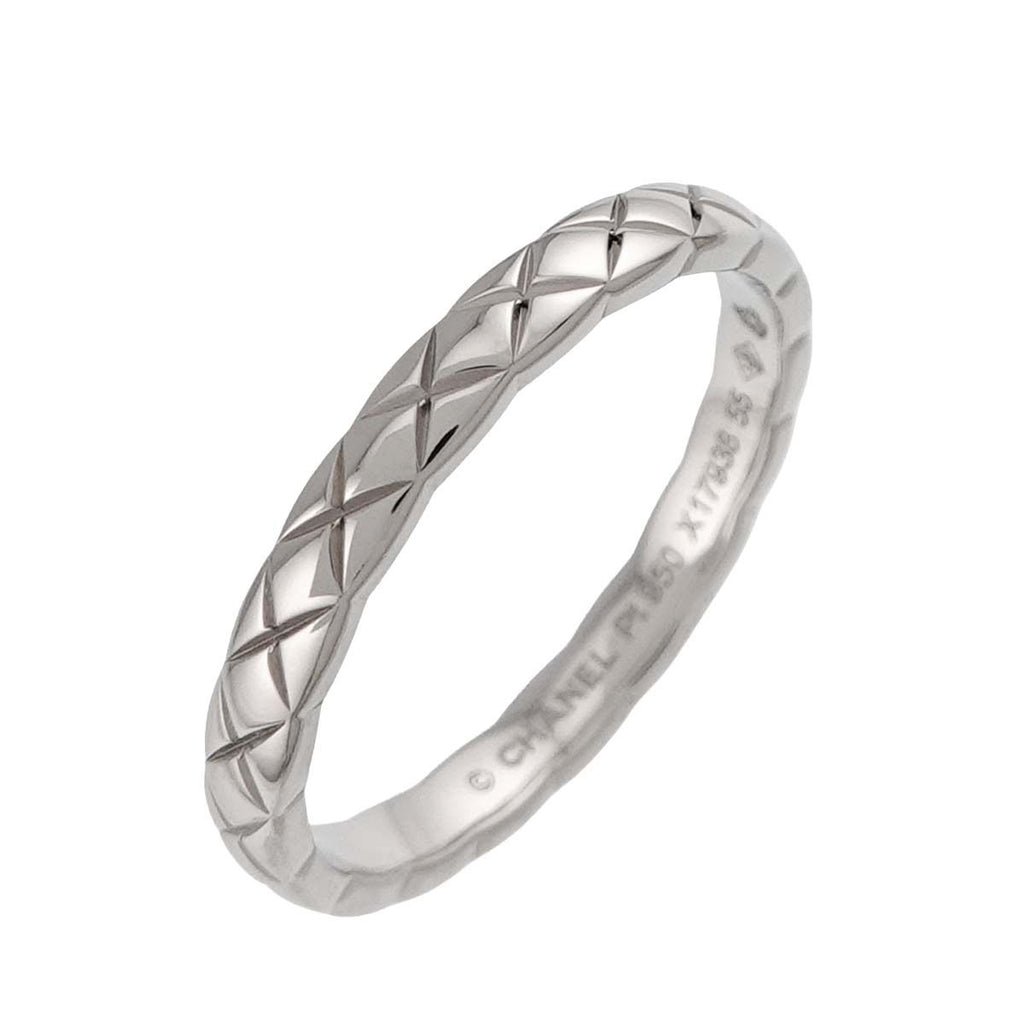Chanel Coco Crush Small SM 55 Ring Platinum Quilted — view 5
