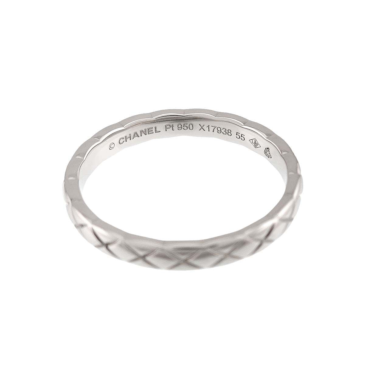 Chanel Coco Crush Small SM 55 Ring Platinum Quilted — view 4