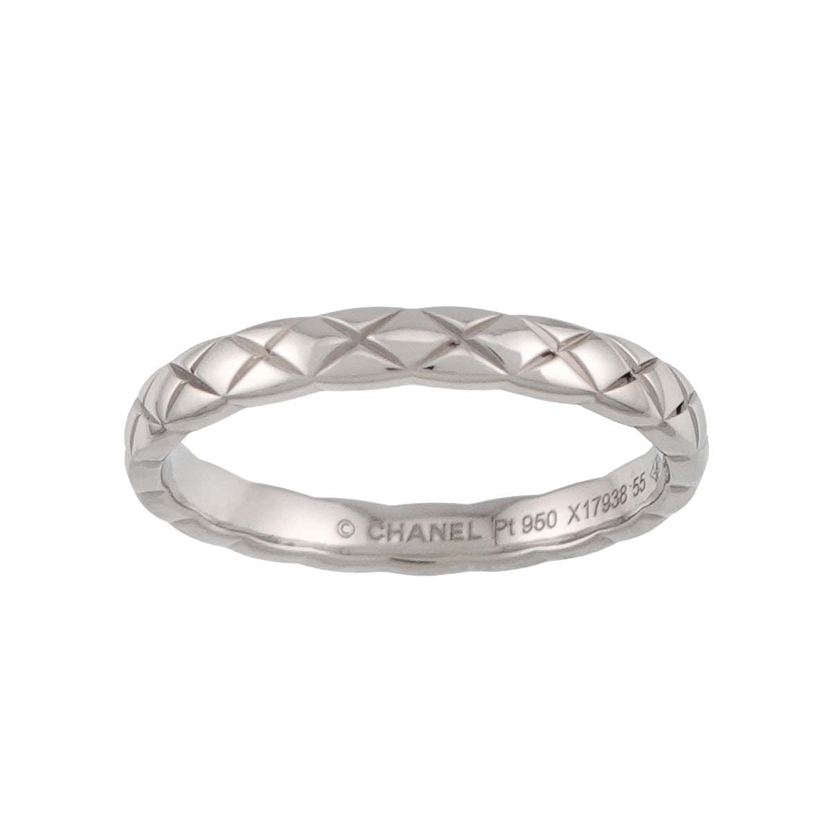 Chanel Coco Crush Small SM 55 Ring Platinum Quilted — view 2