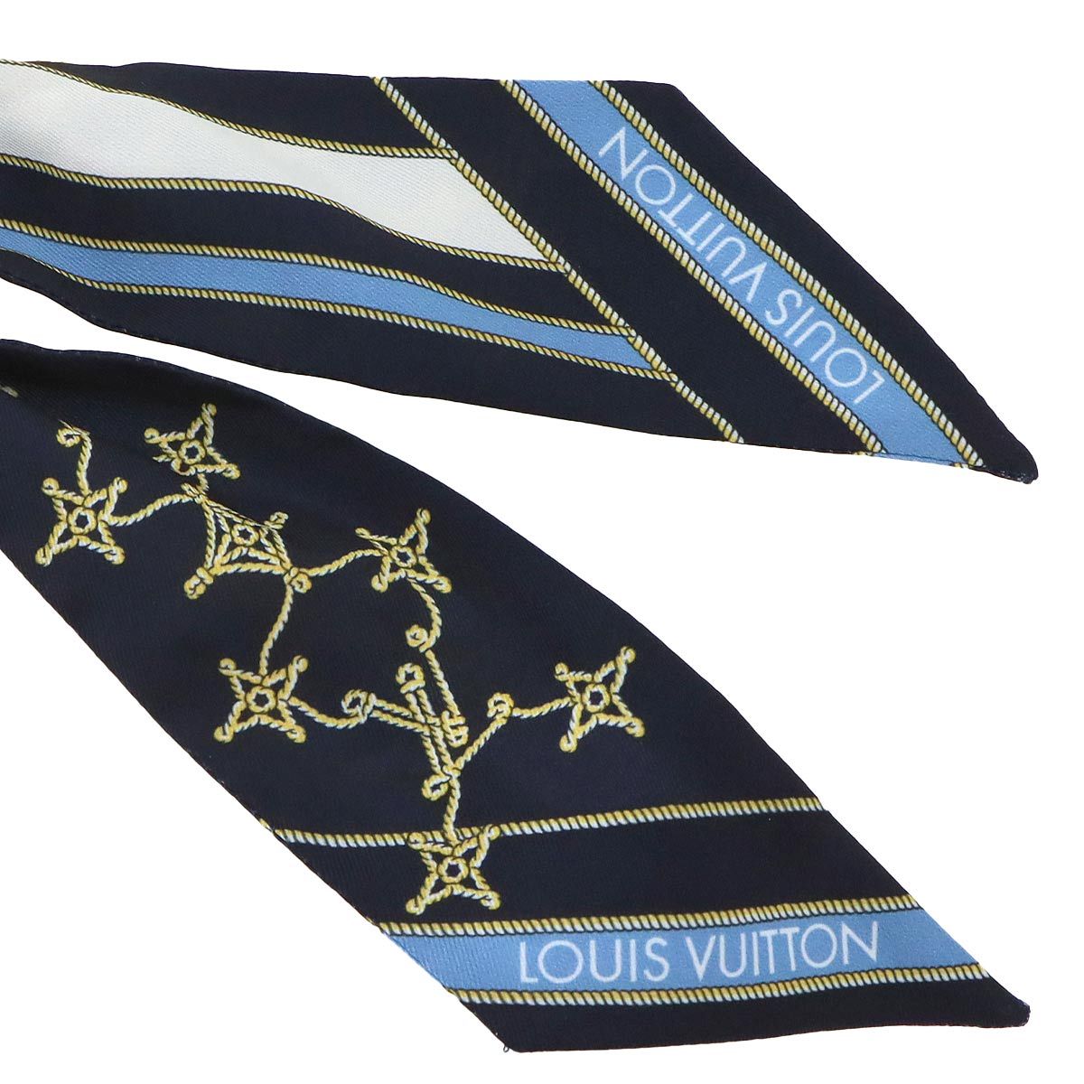 Louis Vuitton LV Circle Bag Charm Nautical Scarf Blue Gold — view 3