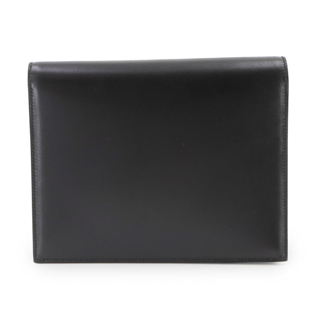 Hermes Verrou Clutch Box Calf Black Gold — view 3