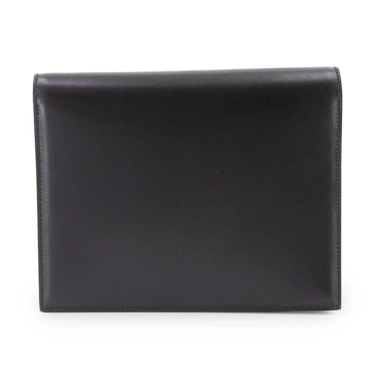 Hermes Verrou Clutch Box Calf Black Gold — view 3