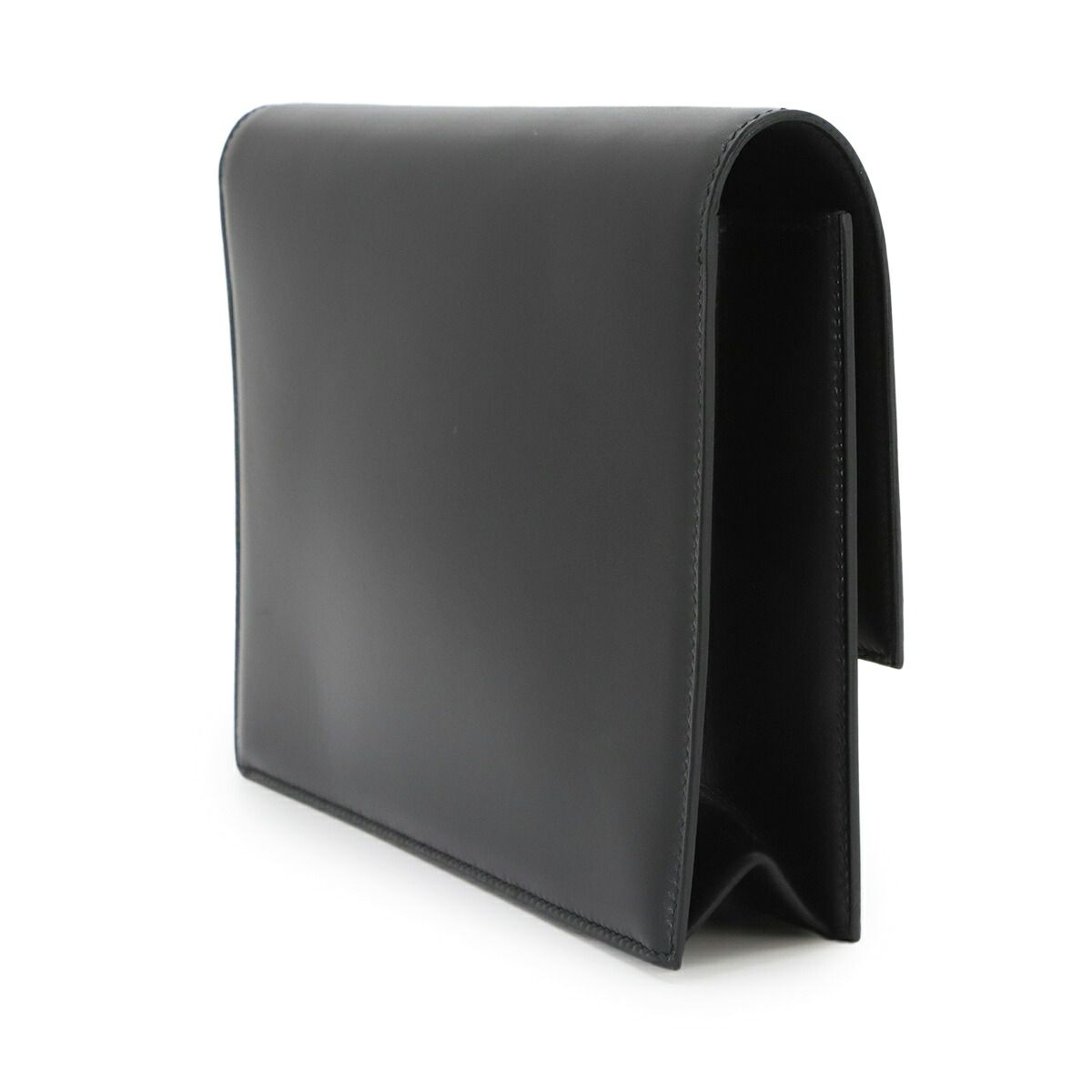 Hermes Verrou Clutch Box Calf Black Gold — view 4