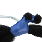 Hermes Buddy Bag Charm Agneau Milo Shearling Cotton Blue France Black — view 3
