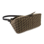 Fendi Zucchino Mamma Baguette Shoulder Bag Canvas Brown Gunmetal — view 4