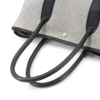 Hermes Garden Party 36 PM Tote Bag Toile H Leather Black Gray — view 5