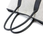 Hermes Garden Party 36 PM Tote Bag Toile H Leather Black Gray — view 5