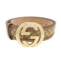 Gucci Interlocking Belt Beige
