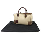 Loewe Amazona 36 Hand Bag Leather Beige Brown Bordeaux Gold — view 2