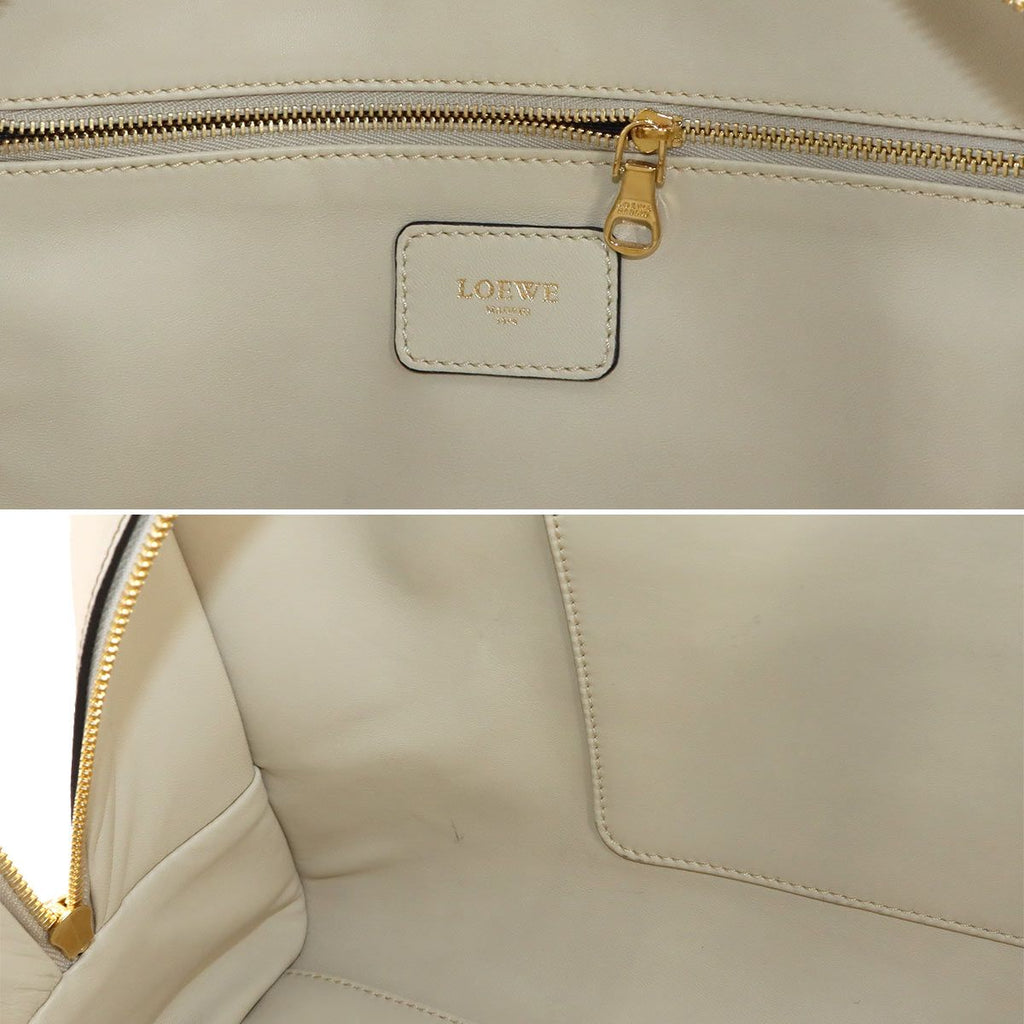 Loewe Amazona 36 Hand Bag Leather Beige Brown Bordeaux Gold — view 8