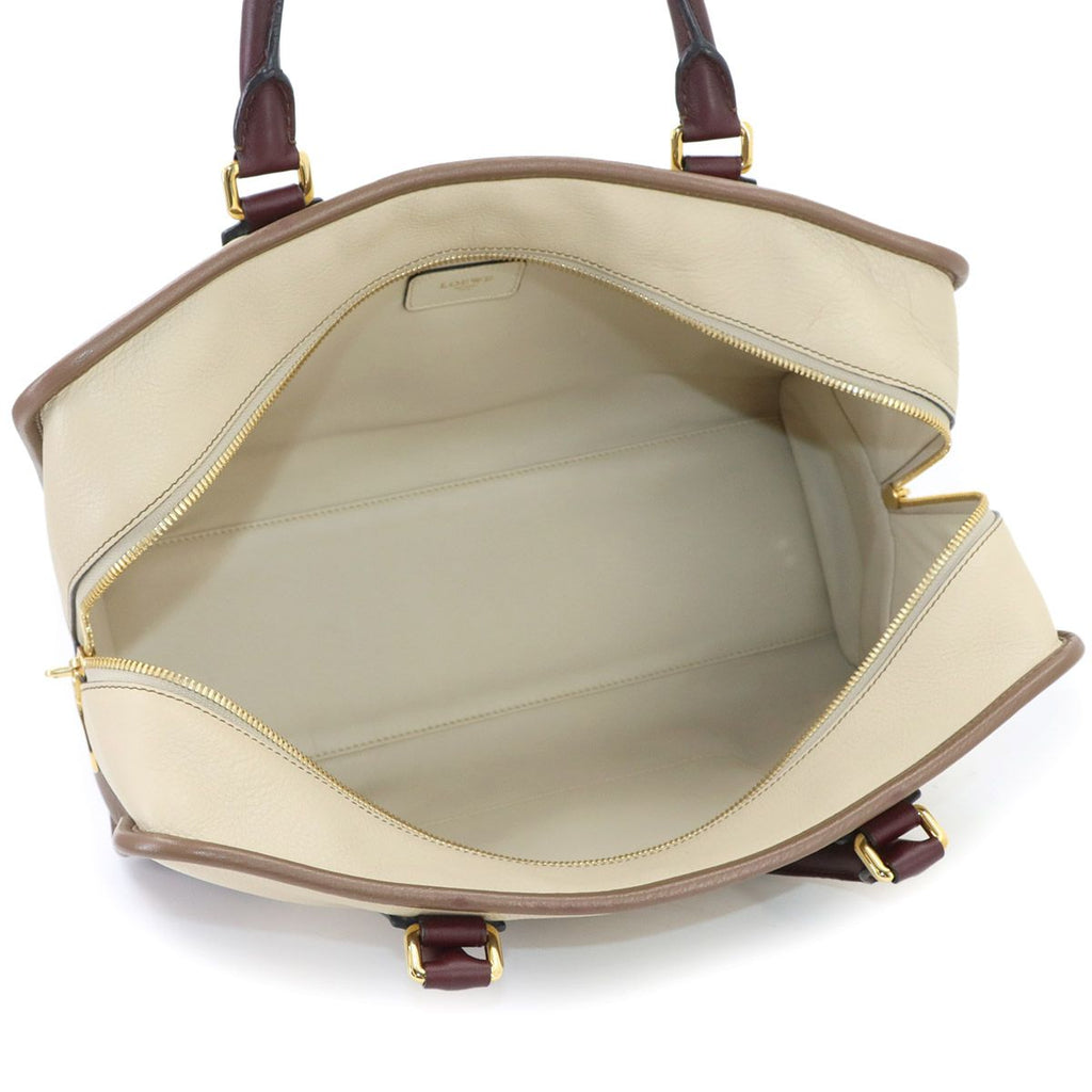 Loewe Amazona 36 Hand Bag Leather Beige Brown Bordeaux Gold — view 7