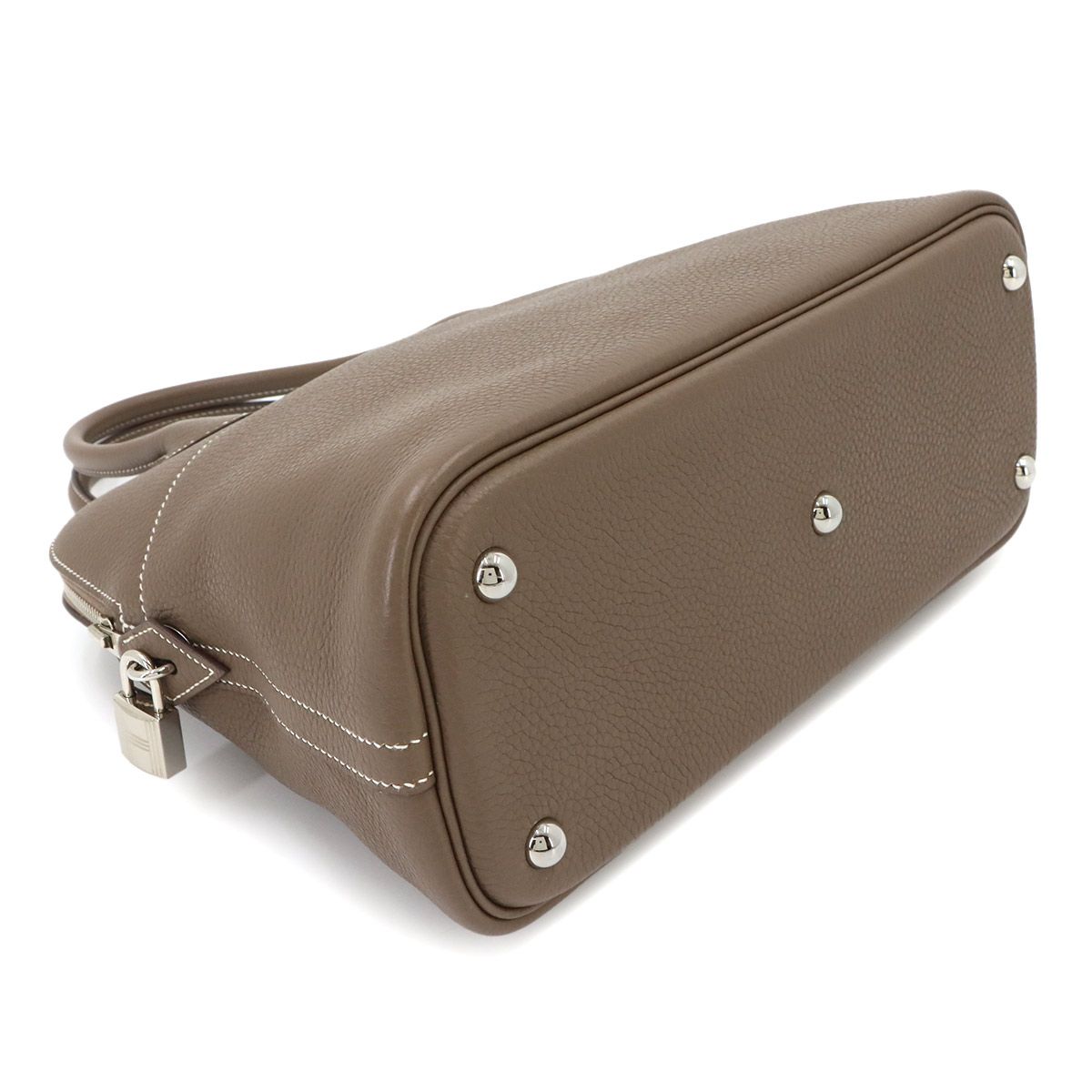 Hermes Bolide 31 2-Way Bag Taurillon Clemence Etoupe Silver — view 5