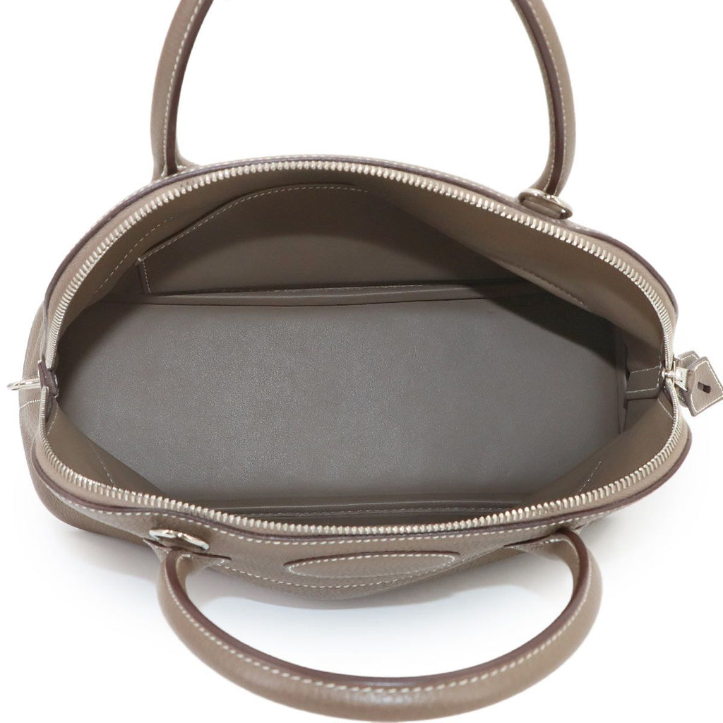 Hermes Bolide 31 2-Way Bag Taurillon Clemence Etoupe Silver — view 7