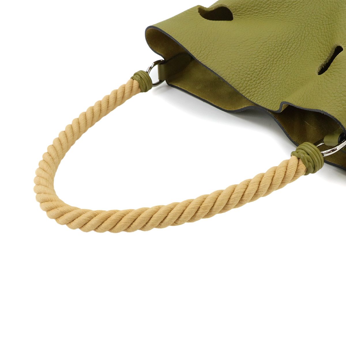 Hermes Mangeoire MM Hand Bag Taurillon Clemence Green — view 5