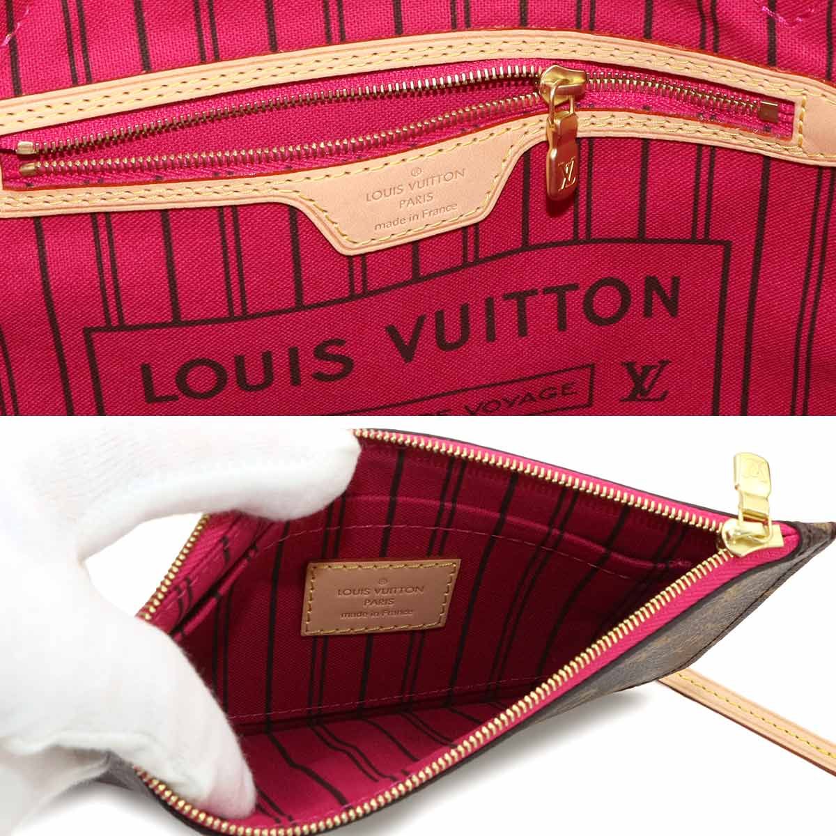 Louis Vuitton Monogram Neverfull PM Tote Bag Brown Pivoine — view 8