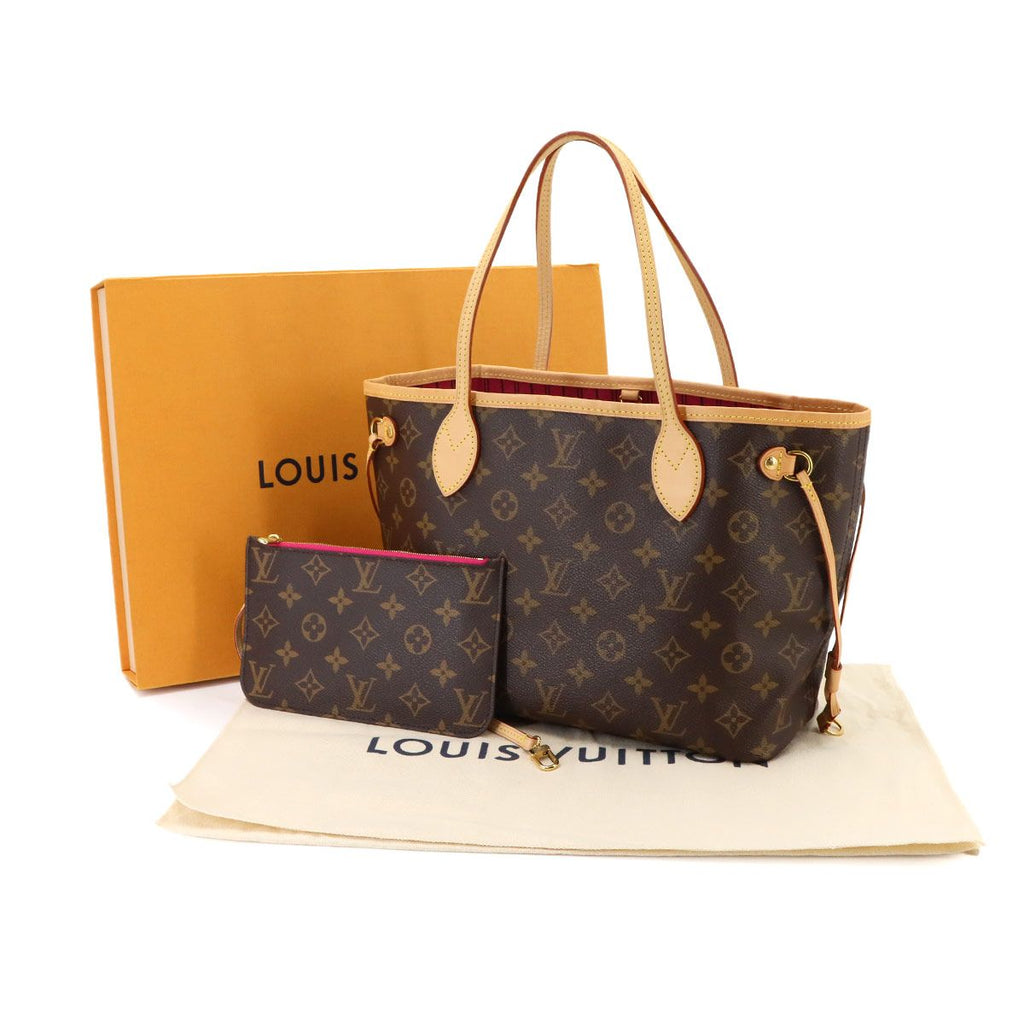 Louis Vuitton Monogram Neverfull PM Tote Bag Brown Pivoine — view 2