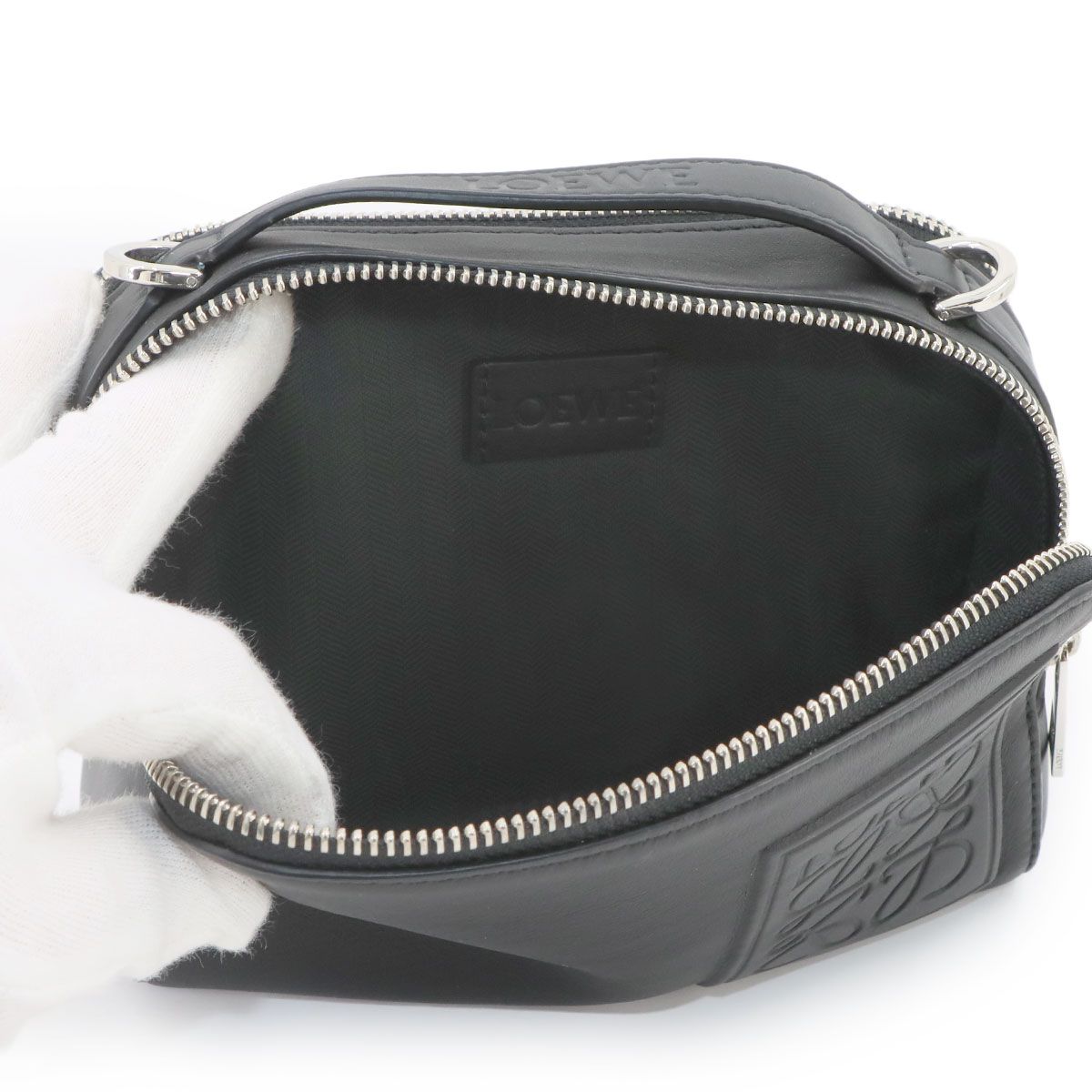 Loewe Crossbody Camera Bag Mini 2-Way Leather Black — view 7