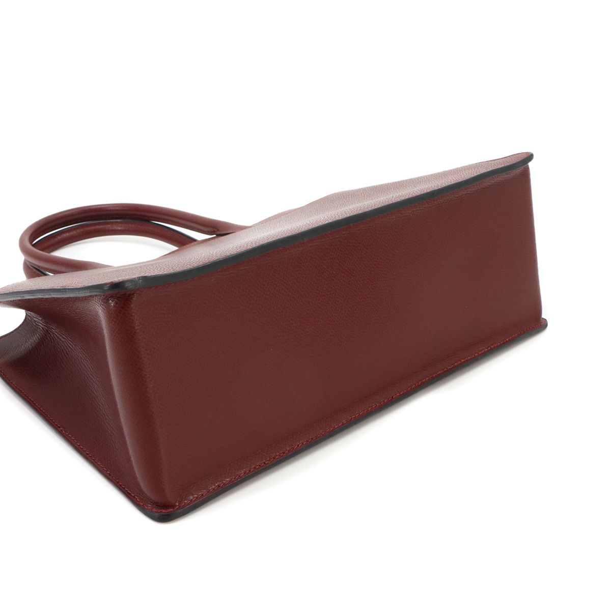 Hermes White Bass PM Tote Bag Lycee Rouge Ash Red Gold — view 5
