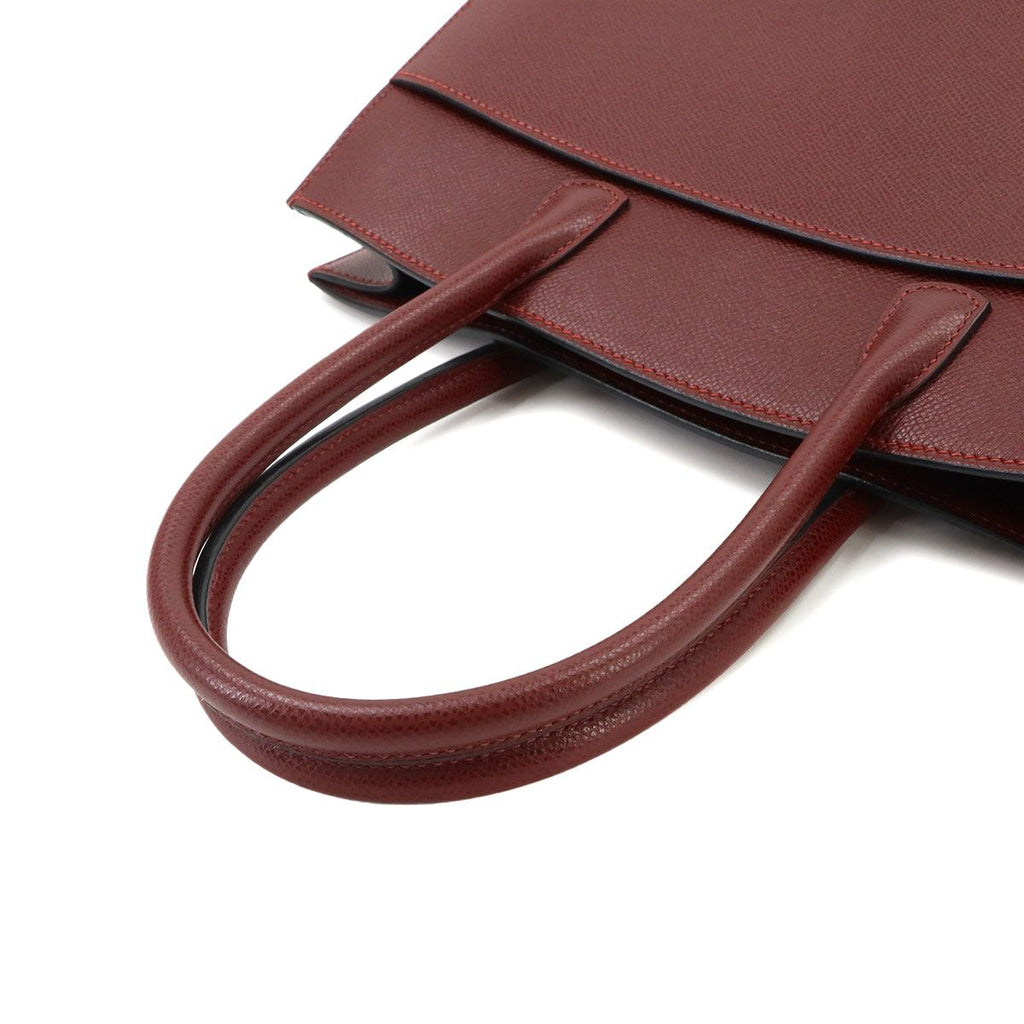 Hermes White Bass PM Tote Bag Lycee Rouge Ash Red Gold — view 6