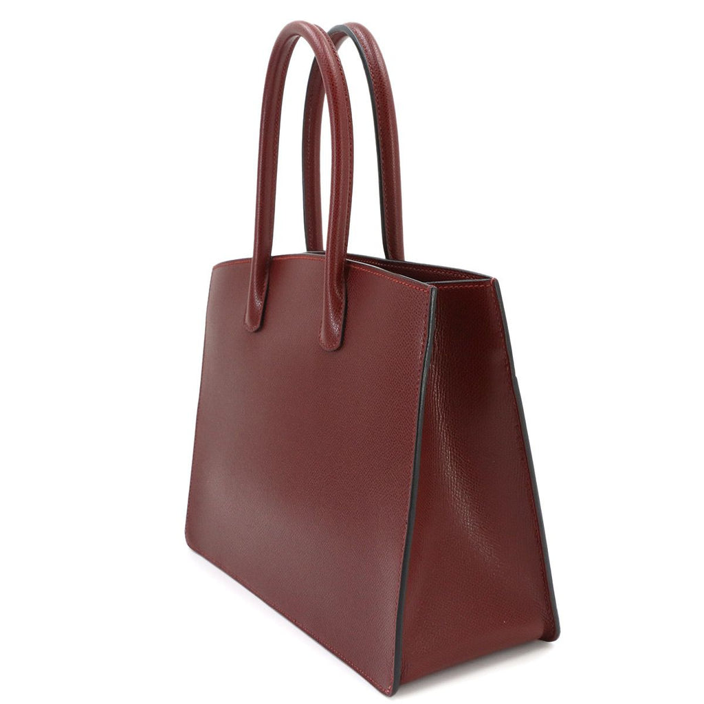 Hermes White Bass PM Tote Bag Lycee Rouge Ash Red Gold — view 4