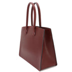 Hermes White Bass PM Tote Bag Lycee Rouge Ash Red Gold — view 4