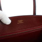 Hermes White Bass PM Tote Bag Lycee Rouge Ash Red Gold — view 8