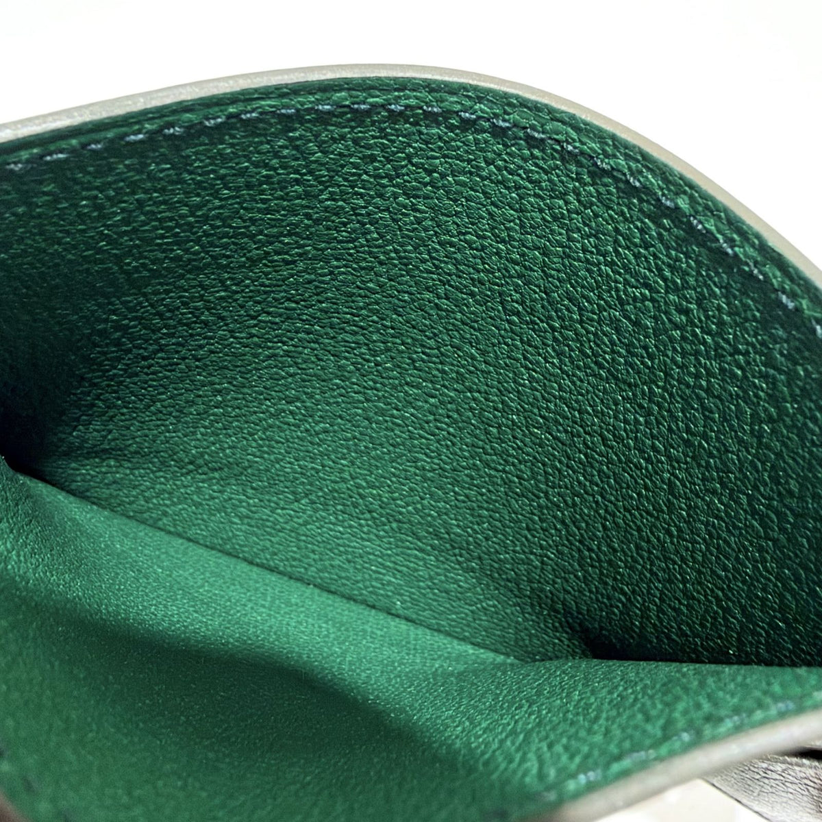 Hermes H Sellier Color Fill Card Case Evercolor Vert Moyenne Cypres — view 5