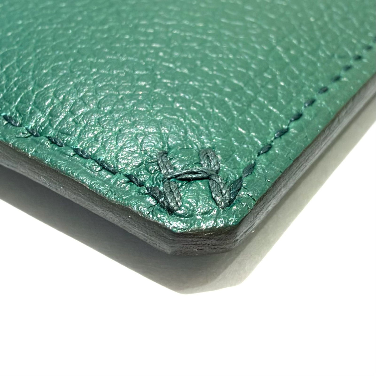 Hermes H Sellier Color Fill Card Case Evercolor Vert Moyenne Cypres — view 3