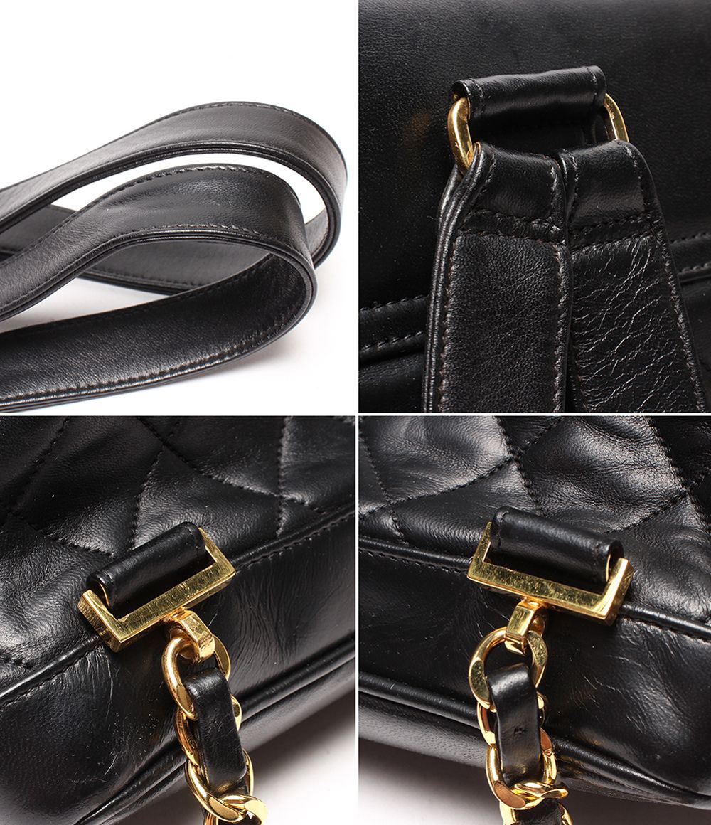 Chanel Backpack Gold Quilted Lambskin — view 7