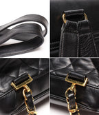 Chanel Backpack Gold Quilted Lambskin — view 7