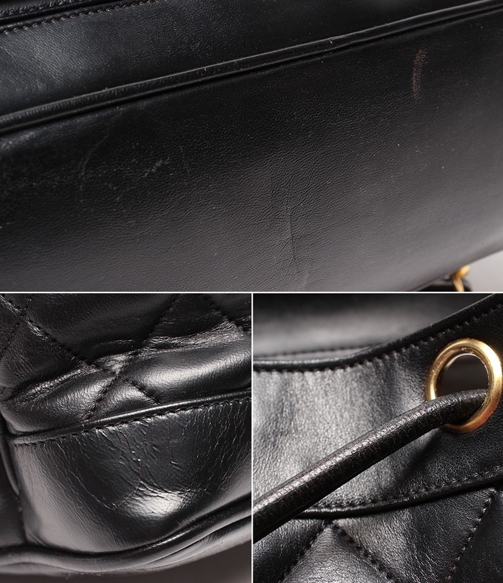 Chanel Backpack Gold Quilted Lambskin — view 6