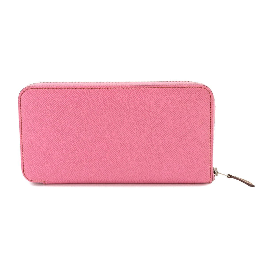 Hermes Azap Long Silk'in Zip Around Wallet Epsom Pink Azapp Silkin — view 3