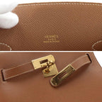 Hermes Kelly Sports MM Shoulder Bag Courchevel Epsom Gold — view 8