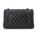 Chanel Quilted 23 Chain Shoulder Bag Lambskin Black Silver — view 3