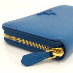 Prada Zip Around Wallet Saffiano Leather Blue — view 5