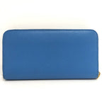 Prada Zip Around Wallet Saffiano Leather Blue — view 3