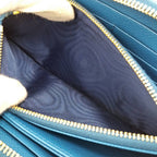 Prada Zip Around Wallet Saffiano Leather Blue — view 8
