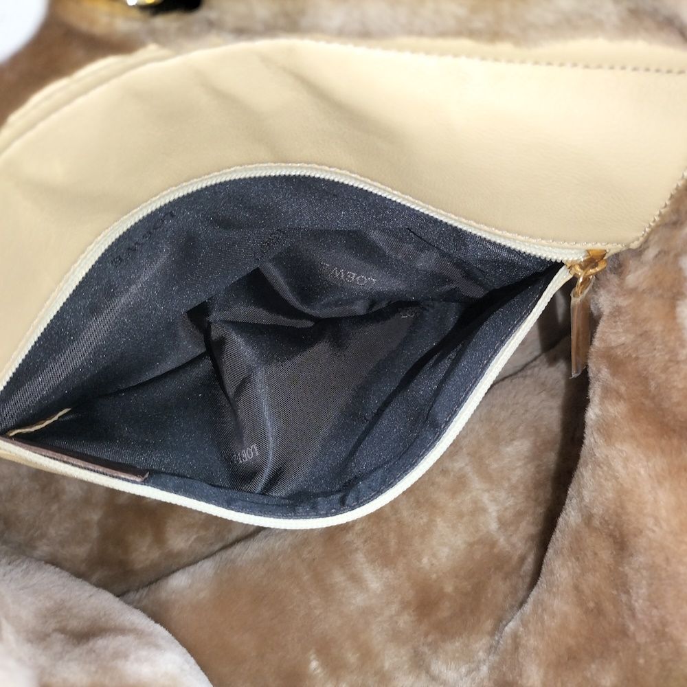 Loewe Shearling Fur Handbag Beige — view 7