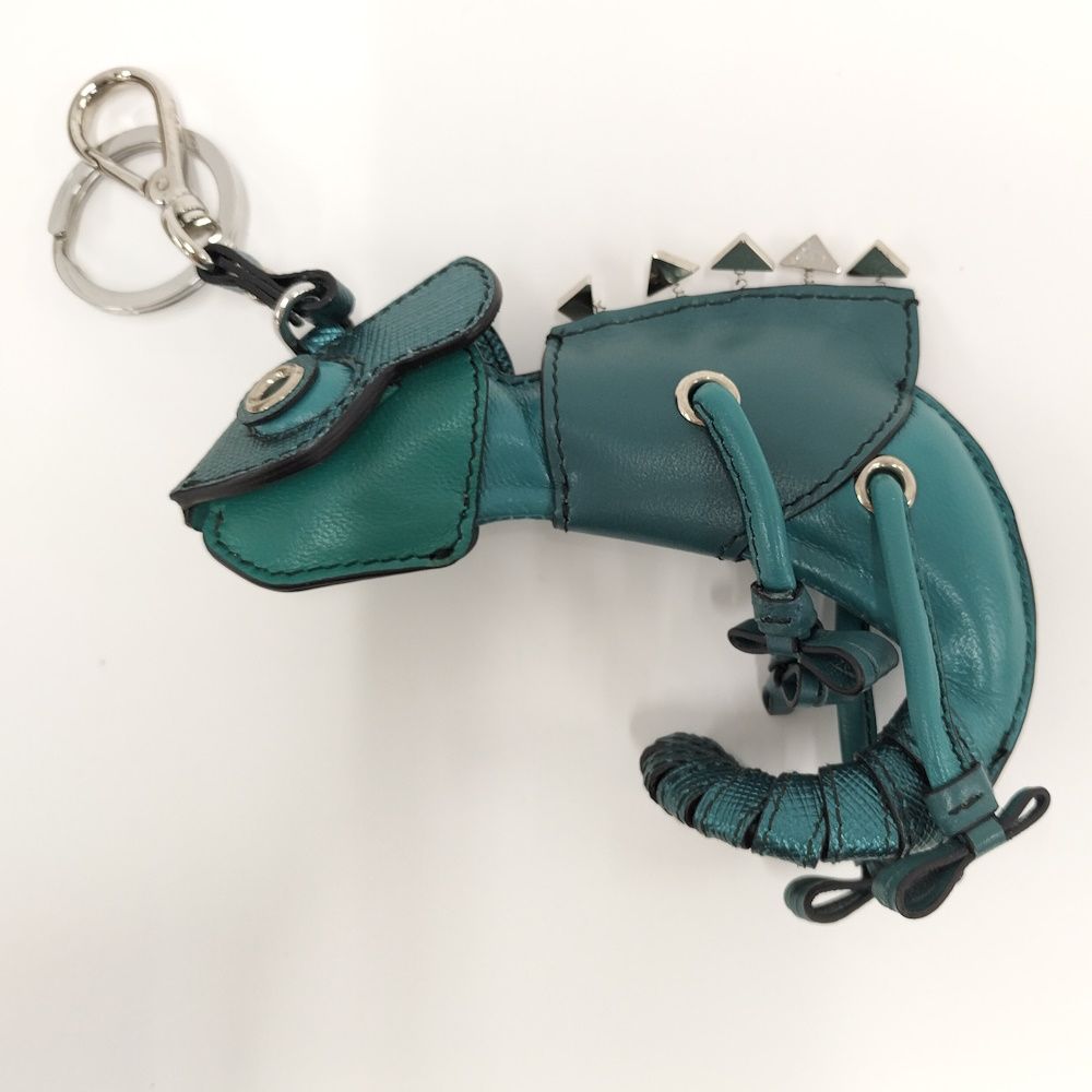 Prada Key Holder Chameleon Leather Green — view 2