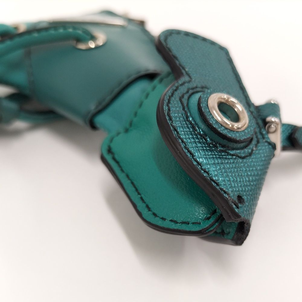Prada Key Holder Chameleon Leather Green — view 6