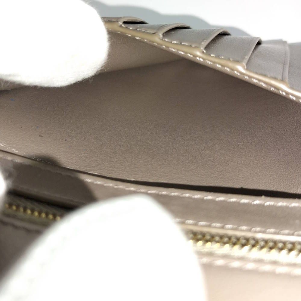 Celine Medium Strap Wallet Bifold Leather Greige — view 8
