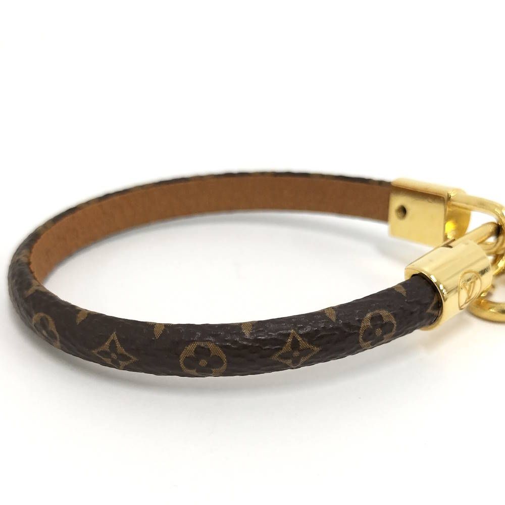 Louis Vuitton Crazy in Lock Bracelet Plated Leather Gold Brown 17 — view 4