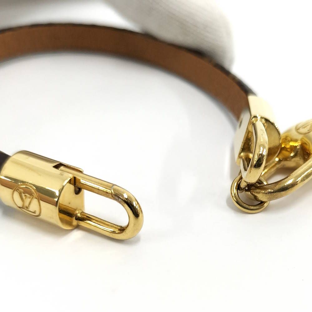Louis Vuitton Crazy in Lock Bracelet Plated Leather Gold Brown 17 — view 6