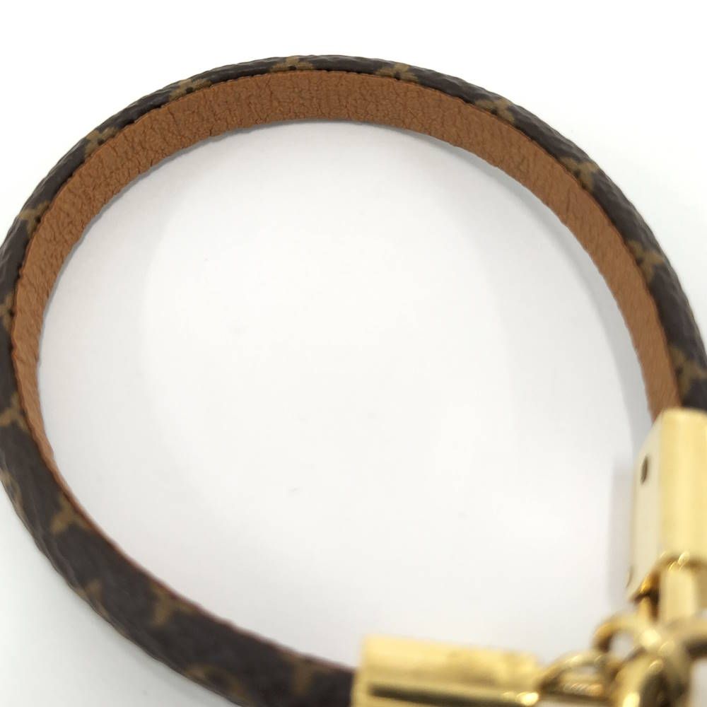 Louis Vuitton Crazy in Lock Bracelet Plated Leather Gold Brown 17 — view 8